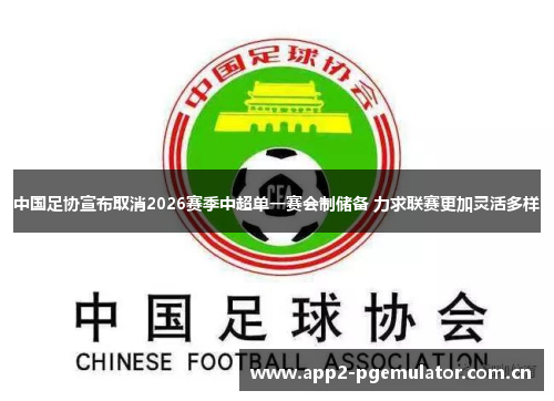 中国足协宣布取消2026赛季中超单一赛会制储备 力求联赛更加灵活多样 中国足协宣布取消2026赛季中超单一赛会制储备 力求联赛更加灵活多样